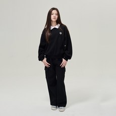 applepink 女童特厚雙面棉工裝寬褲