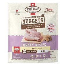 PRIMAL 派莫 原獵生食 全齡貓 凍乾主食磚, 火雞, 155g, 1包