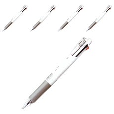 ZEBRA 斑馬牌 四色+鉛筆芯多功能原子筆 B4SA1, 白色, 5支