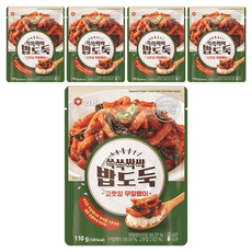 샘표 쓱쓱싹싹 밥도둑 고춧잎 무말랭이, 110g, 5개