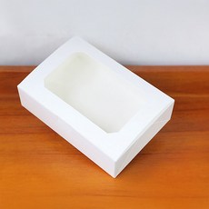 透明窗一鍵式甜點盒, 單一顏色, 6個