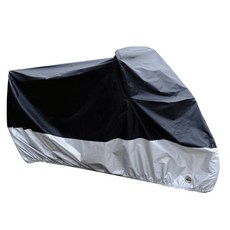 防水摩托車罩，黑色，紋膜/針刺棉材質，附贈收納袋, XL, HGJ223
