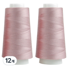 유니크 프리미엄 OWL 코아사 45수 2합 실, 8 로즈핑크, 12개