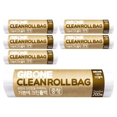 기본에 크린롤백 25cm x 35cm, 중(M), 200개입, 6개