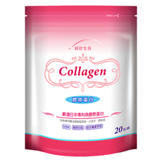 統欣生技 膠原蛋白,4.5g,20包,日本專利魚膠原蛋白，小分子易吸收，添加MSM、玻尿酸與綜合莓果萃取, 1袋