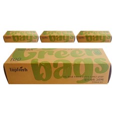 탑프레쉬 그린백 중형 25 x 35 cm, 중(M), 100개, 4개