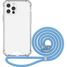 JUST4YOU 투명방탄 강화 목걸이 휴대폰 케이스