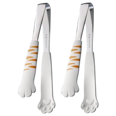 葉子小舖 食物夾 烘焙夾 中 白色貓爪 可愛造型 廚房好幫手, 2支