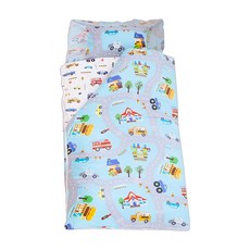 Hong Yew Bedding 鴻宇寢飾 兒童防蹣睡袋 精梳棉 台灣製 1778, 交通樂園 藍色