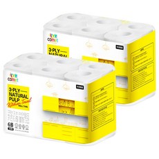 comet 捲筒式三層廚房紙巾, 6捲, 2袋