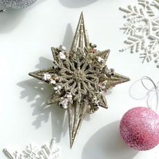 RYMD聖誕樹裝飾裝飾品亮片金色窗 6入, 單色