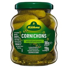 Kuhne 冠利 迷你姆指小黃瓜 搭配蒔蘿和洋蔥, 180g, 1罐