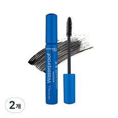 림멜 워터프루프 마스카라 8ml, 블랙, 2개