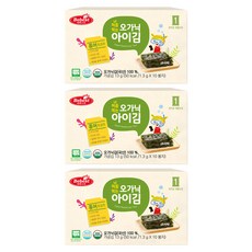 Bebest 孩童烘烤海苔 10包入, 無調味, 13g, 3盒