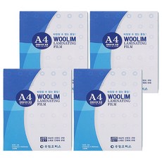 Woolim 辦公室用護貝膠膜 100mic 216 x 303 mm, A4, 400個