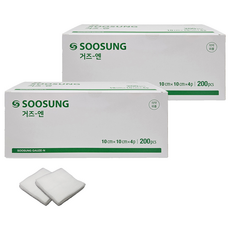 수성 거즈 엔 10 x 10 cm 4겹, 200매, 2개