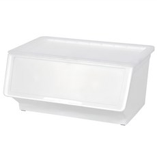 livinbox 家用整理箱 MHB-46 雪白透蓋 46L, 白色, 1個