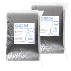 CLEAN i 多用途層壓黑色垃圾塑膠袋, 40L, 2個