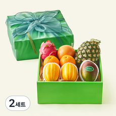 온브릭스 과일 6종 선물세트 민트 2호 3.56kg 고급보자기 포함, 2세트