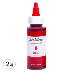 셰프마스터 지용성 액상타입 식용색소 레드, 57g, 2개