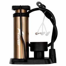 3S 便攜式迷你腳踏充氣筒, 銅色, 1入