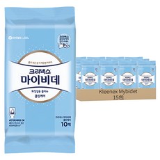 Kleenex Mybidet 攜帶用廁所濕紙巾, 1包, 15包