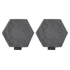 보울보울 국산 볼볼모던 육각 코튼 코스터, 차콜, 2개