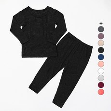 유니프랜드 아동용 히트 바이로프트 웜 9부 발열 실내복 상하세트