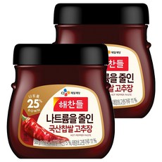CJ Haechandle 好餐得 減鈉韓國產糯米辣椒醬, 500g, 2個