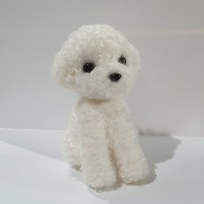 糖果針氈貴賓犬 DIY 套組, 奶油, 2個