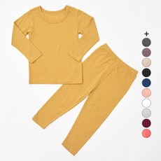 유니프랜드 아동용 히트 바이로프트 웜 9부 발열 실내복 상하세트