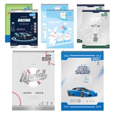 PENPIA 2000 無線男孩用綜合練習簿, 隨機出貨, 8個