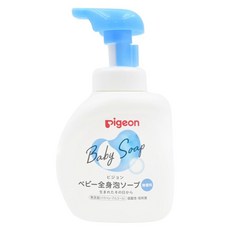 pigeon 貝親 沐浴慕斯 藍色清爽 無香, 500ml, 1瓶