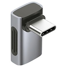 HAGiBiS 海備思 Type-C轉接頭 L型中彎, 24mm, 1個, 深空灰