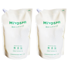 MIYOSHI 玉之肌 無添加 泡沫洗手乳 補充包 1L, 2包