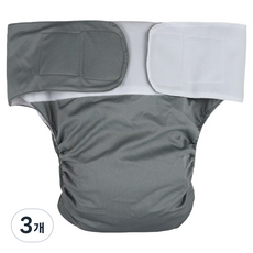 해피마인 기저귀 보호 방수커버 노인용 환자용 허리둘레 50~126cm 그레이, FREE(onesize), 1개입, 3개