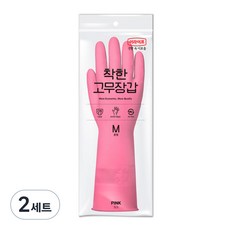 e.Life 善良橡膠手套, 粉紅色, 中(M), 2套