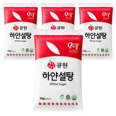 큐원 하얀 설탕, 3kg, 4개