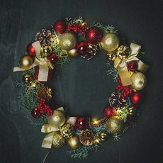 ASPASIA Erebus 聖誕花環 + LED 燈泡, 混色