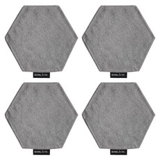 보울보울 국산 볼볼모던 육각 코튼 코스터, 그레이, 4개