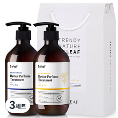 달리프 베러 퍼퓸 프리미엄 기프트 트리트먼트 세트 일랑로즈 500ml + 레이니데이 500ml, 3세트