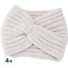 tsh 寬版交叉洗臉髮帶 FREE, 4個, 象牙白