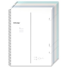 moong9 對分線數學筆記本, 8本, 混合