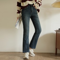 BBAE BBAE 女款刷毛保暖靴型牛仔褲