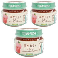 kewpie 極上嚴選日本蘋果蜜桃泥7M 70g 日本原裝進口 寶寶副食品首選, 混和口味(蘋果/蜜桃), 3罐