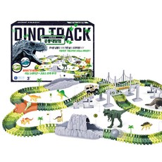 happyplay 恐龍大探險 恐龍軌道豪華版可動玩具, 混合顏色