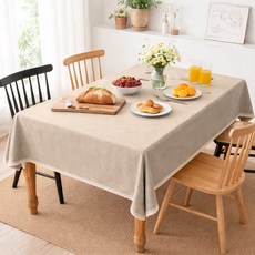 Ants 現代風蕾絲底襯桌布, 米色, 140x140cm