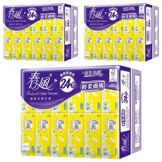 春風 輕柔膚觸抽取式衛生紙, 24包, 3袋