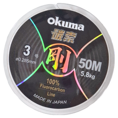 okuma 寶熊釣具 碳素線碳索鋼3.0號 TXG30, 透明色, 1個