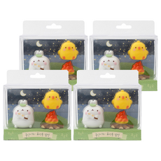 Molang與營火露營公仔套組, 4套